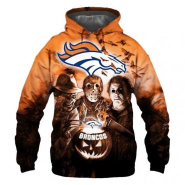 Denver Broncos 3D Hoodie Horror Sweatshirt