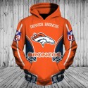 Denver Broncos 3D Hoodie Orange