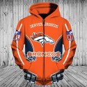 Denver Broncos 3D Hoodie Orange