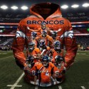 Denver Broncos 3D Hoodie Team