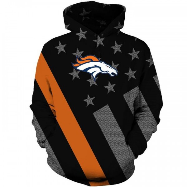 Denver Broncos 3D Hoodie Unique Flag