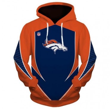 Denver Broncos 3D Hoodie Unique Orange