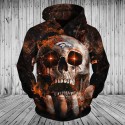 Denver Broncos 3D Hoodie Unique Skull