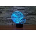 Denver Broncos 3D LED Light Lamp