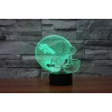 Denver Broncos 3D LED Light Lamp