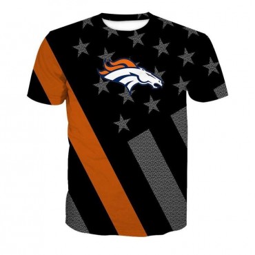 Denver Broncos 3D T-Shirt Unique Flag