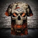 Denver Broncos 3D T-shirt Skull