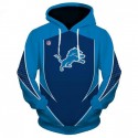 Detroit Lions 3D Hoodie Blue
