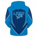 Detroit Lions 3D Hoodie Blue