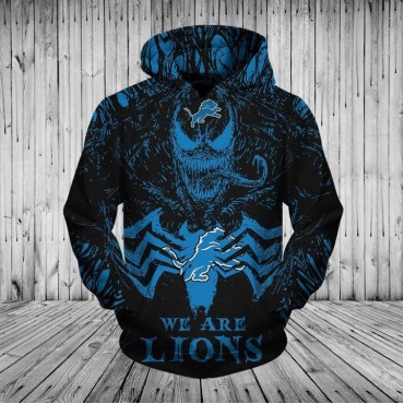 Detroit Lions 3D Hoodie Horror Movie Venom