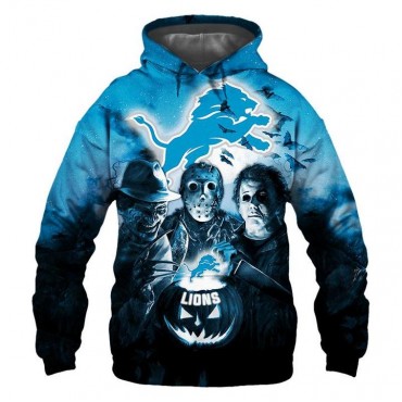 Detroit Lions 3D Hoodie Horror Sweatshirt