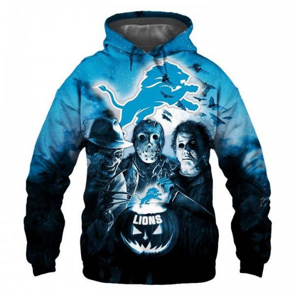 Detroit Lions 3D Hoodie Horror Sweatshirt