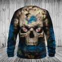 Detroit Lions 3D Hoodie Skull