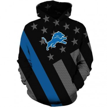 Detroit Lions 3D Hoodie Unique Flag