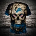 Detroit Lions 3D T-shirt Skull