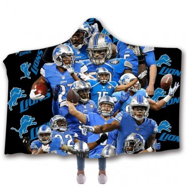 Detroit Lions Classic 3D Hooded Blanket