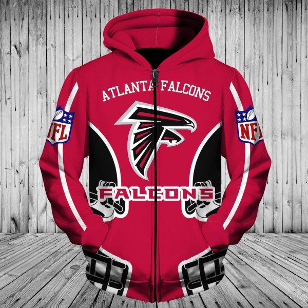 Falcons Hoodie 3D Red