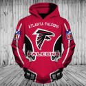 Falcons Hoodie 3D Red