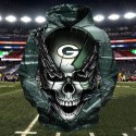 Green Bay Packers 3D Hoodie Chains Skull