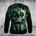 Green Bay Packers 3D Hoodie Green Skull
