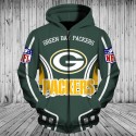 Green Bay Packers 3D Hoodie Green