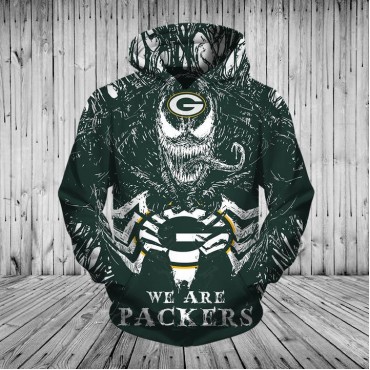 Green Bay Packers 3D Hoodie Horror Movie Venom