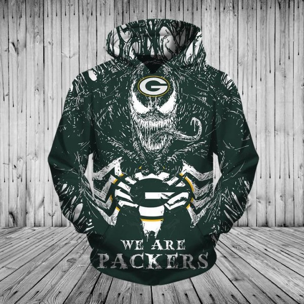 Green Bay Packers 3D Hoodie Horror Movie Venom