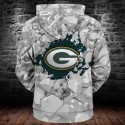 Green Bay Packers 3D Hoodie Ice