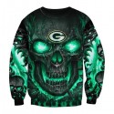 Green Bay Packers 3D Hoodie Skull Sweatshirt