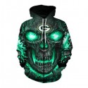 Green Bay Packers 3D Hoodie Skull Sweatshirt