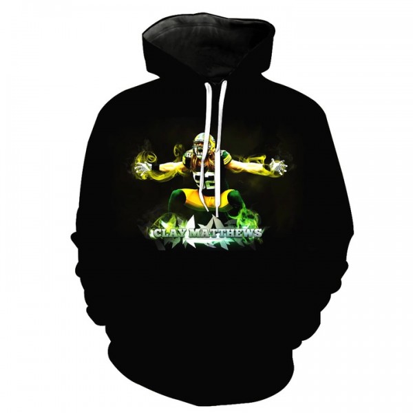 Green Bay Packers 3D Hoodie Unique Black