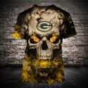Green Bay Packers 3D T-shirt Hot Skull