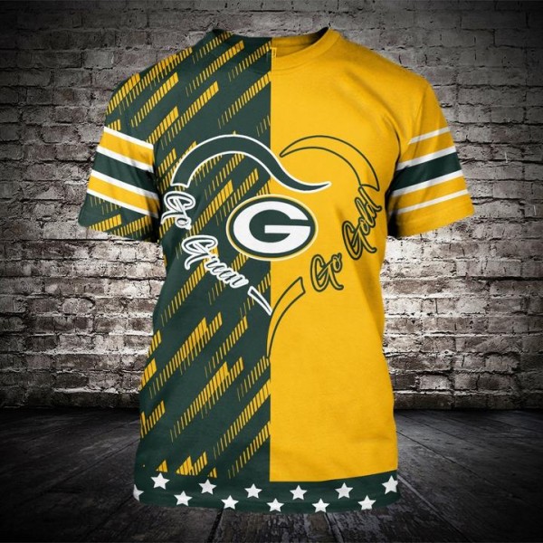 Green Bay Packers 3D T-shirt Love