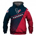 Houston Texans 3D Hoodie Black Red Net
