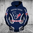 Houston Texans 3D Hoodie Blue