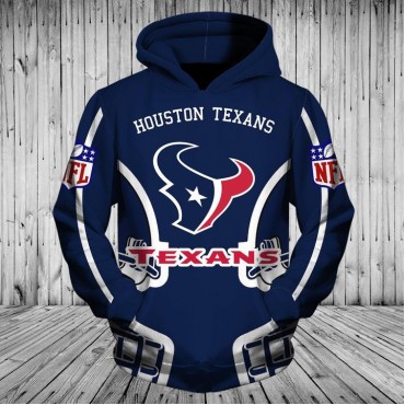 Houston Texans 3D Hoodie Blue