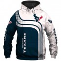 Houston Texans 3D Hoodie Blue Line