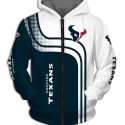 Houston Texans 3D Hoodie Blue Line