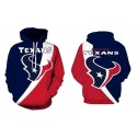 Houston Texans 3D Hoodie Blue White Red