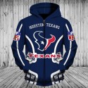 Houston Texans 3D Hoodie Blue