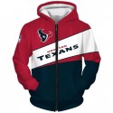 Houston Texans 3D Hoodie Gray and Red