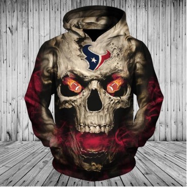 Houston Texans 3D Hoodie Hot Skull