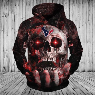 Houston Texans 3D Hoodie Skull