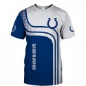 Indianapolis Colts 3D Hoodie White Blue