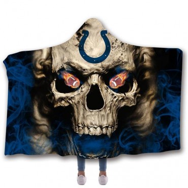 Indianapolis Colts Classic 3D Hooded Blanket