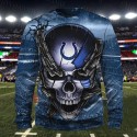 Indianapolis Colts Hoodie Chains Skull