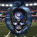 Indianapolis Colts Hoodie Chains Skull