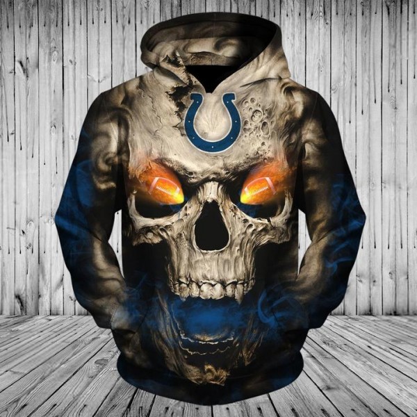 Indianapolis Colts Hoodie Skull