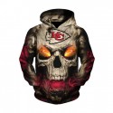 Kansas City Chiefs 3D Hoodie Cool Skull