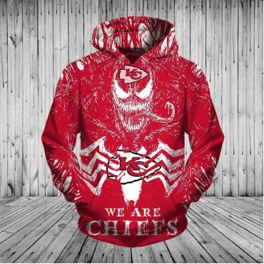 Kansas City Chiefs 3D Hoodie Horror Movie Venom